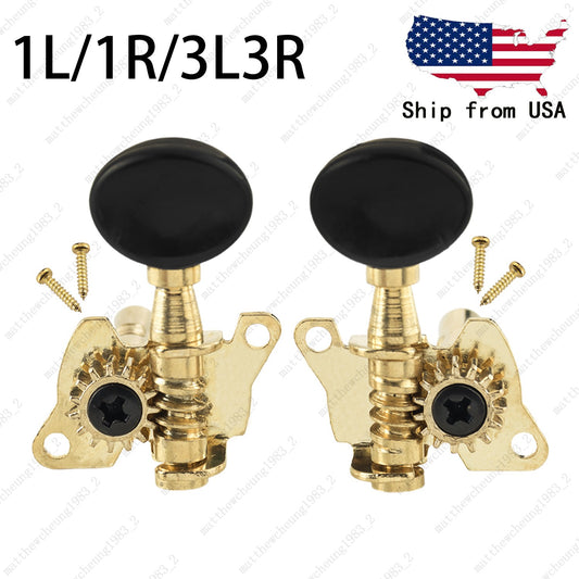 Open-Gear Guitar Machine Heads 1:15 Ratio for Acoustic Guitar- Small Oval Button