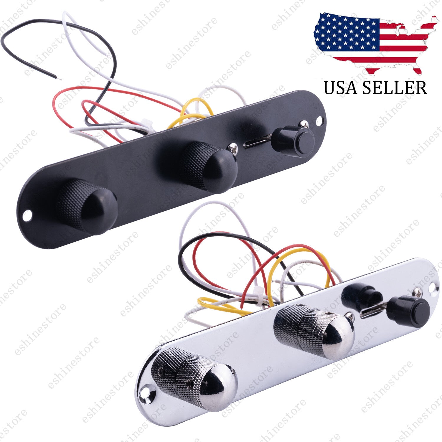 Loaded Guitar Bridge Control Plate System 250K pot for Telecaster Tele TL