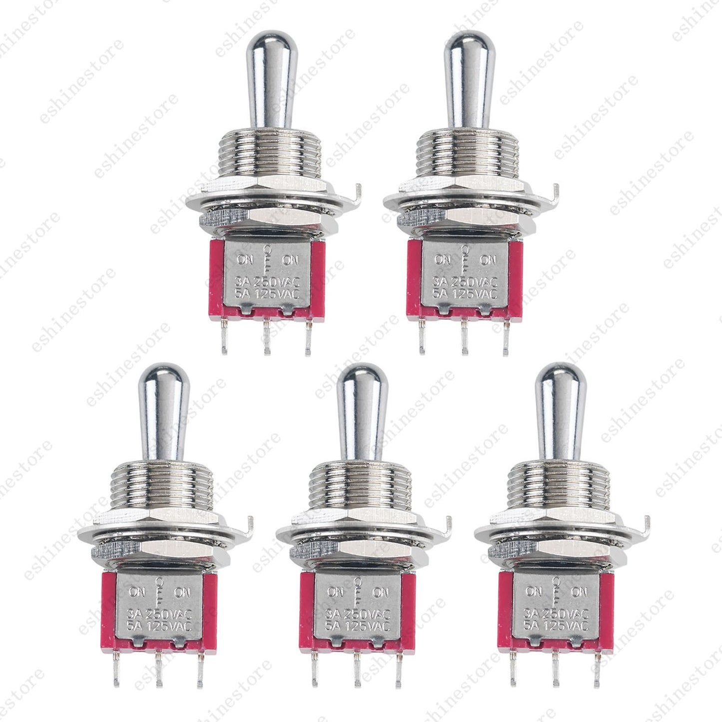 1/3/5pcs Guitar/AMP Short Fat Bat Toggle Switch SPDT 3Pin 3-Way ON OFF ON Sealed