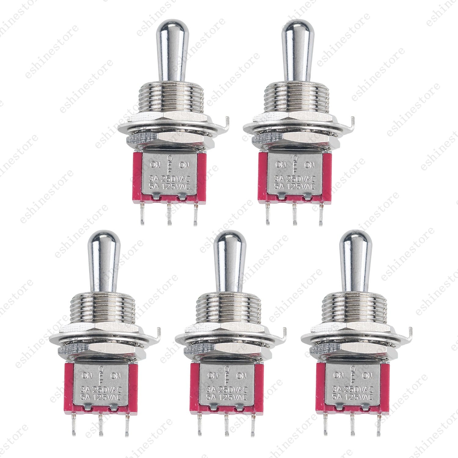 1/3/5pcs Guitar/AMP Short Fat Bat Toggle Switch SPDT 3Pin 3-Way ON OFF ON Sealed