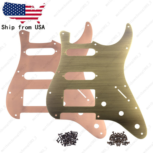 11-Hole HSS Aluminium Alloy Pickguard Scratch Plate w/ Screw for ST Strat Guitar