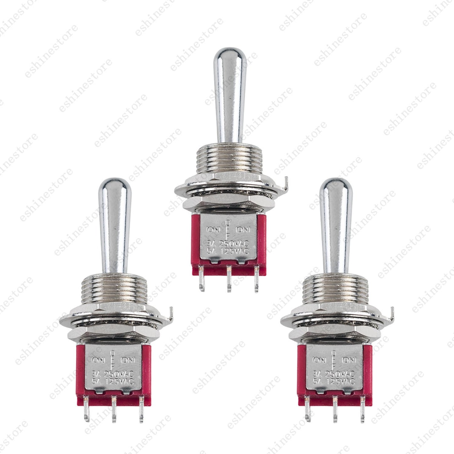 1/3/5 x Guitar 6Pin 3-Way (ON)-OFF-(ON) Momentary Fat Bat Toggle Switch Sealed
