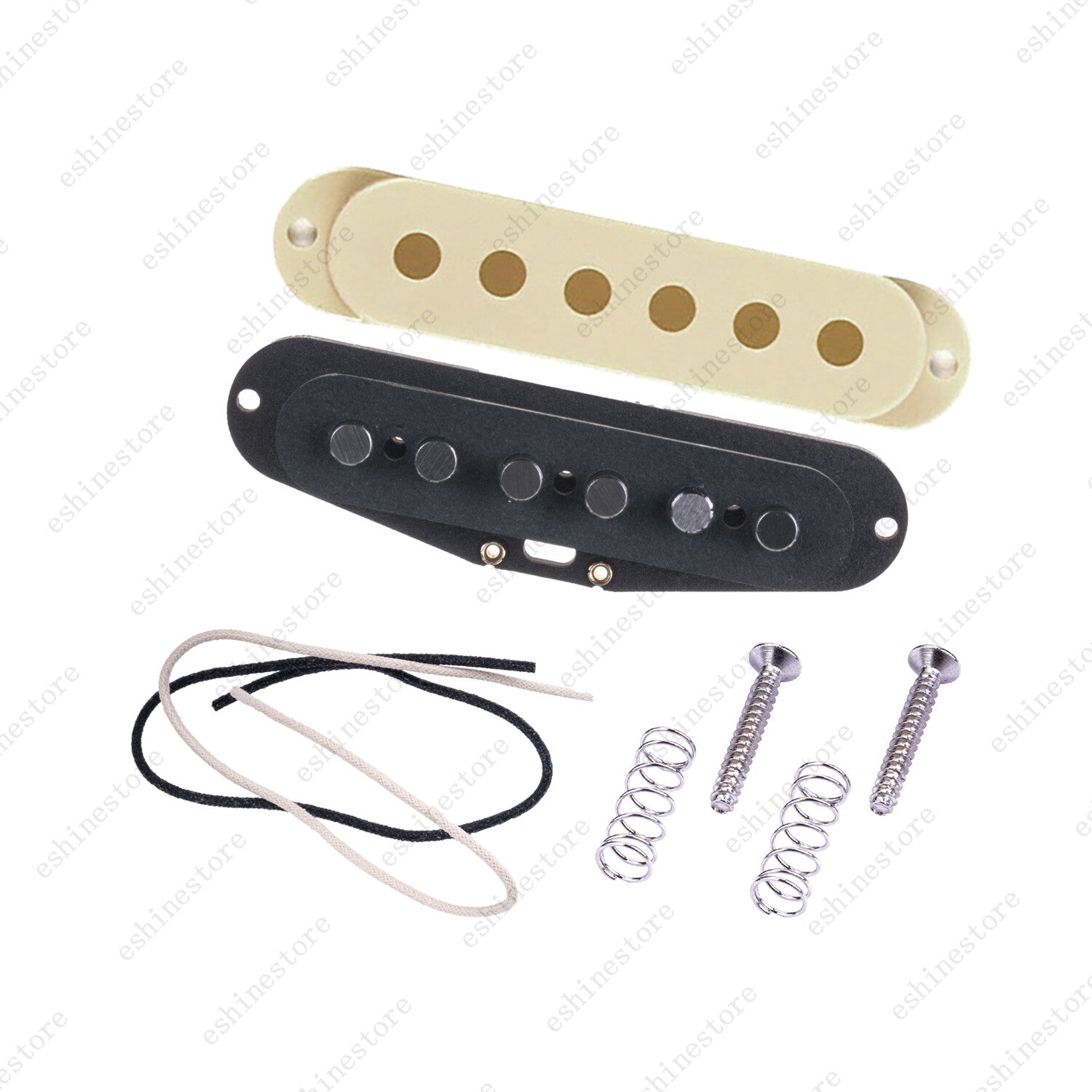 11 Color Flat Top Single Coil Pickup Part Kit Alnico 5 Pole Pieces Fiber Bobbin