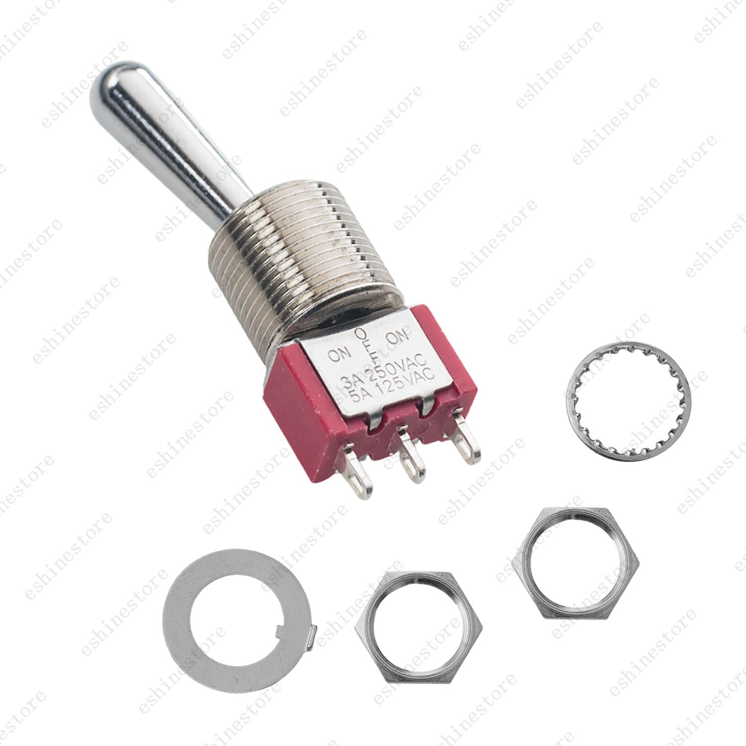 1/3/5pcs Guitar/AMP Long Fat Bat Toggle Switch SPDT 3Pin 3-Way ON OFF ON Sealed