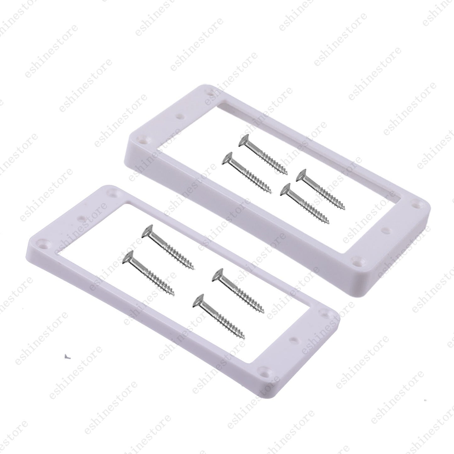 2 Pcs Plastic Guitar Humbucker Pickup Rings Curved Bottom Frame For Les Paul LP