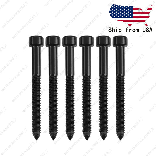 6pcs Black Guitar Double Locking Tremolo Bridge Saddles Screws for Floyd Rose