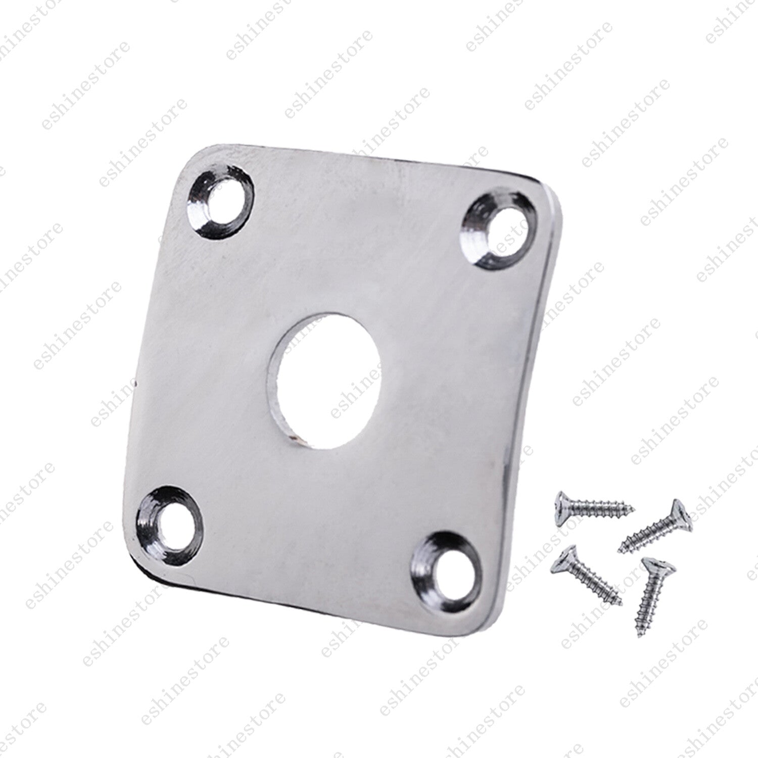 1Piece Curved Electric Guitar Output Square Jack Metal Plate For Gibson Les Paul