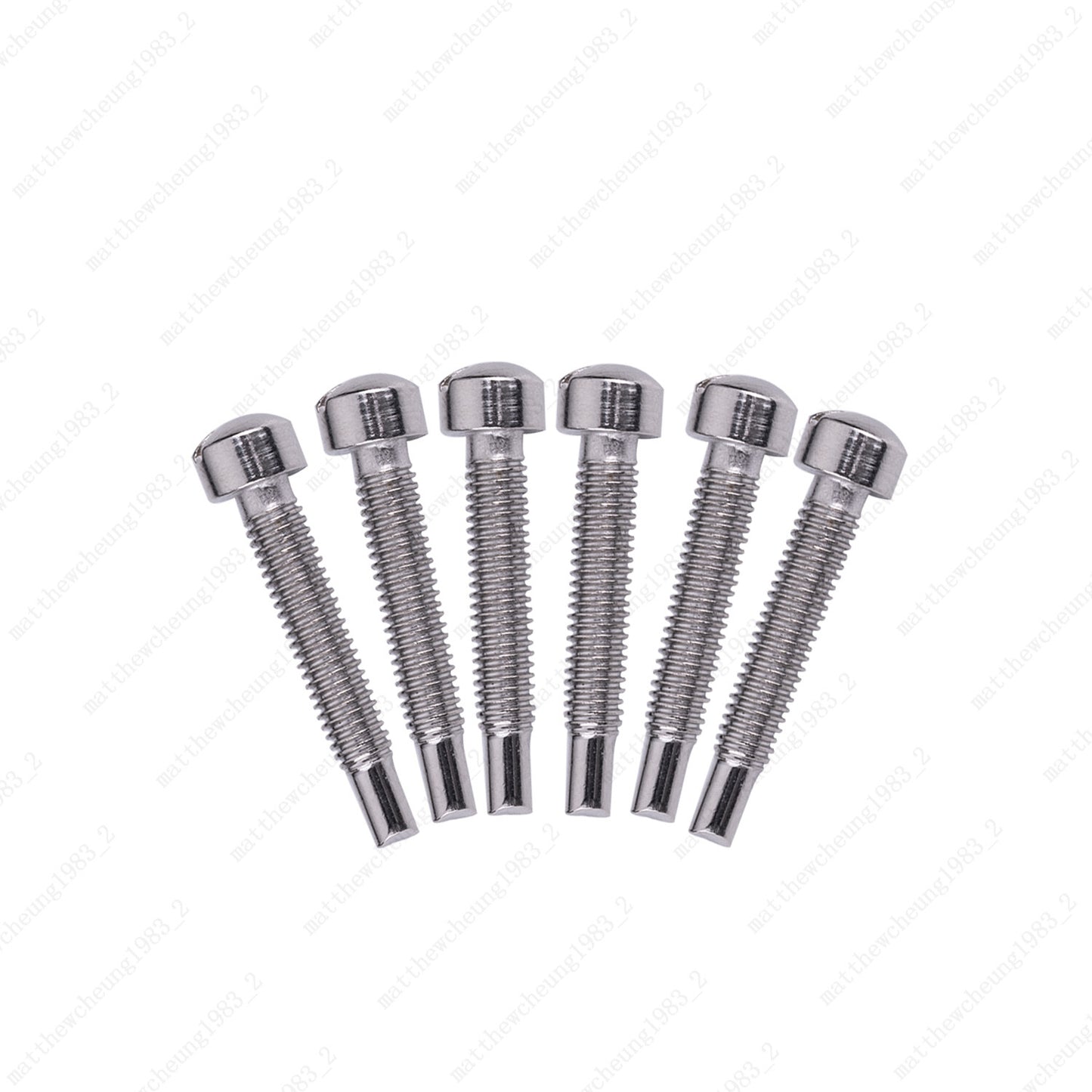 Set of 6 Electric Guitar Pole Piece Screws M3 x 21mm for Humbucker PAF P90