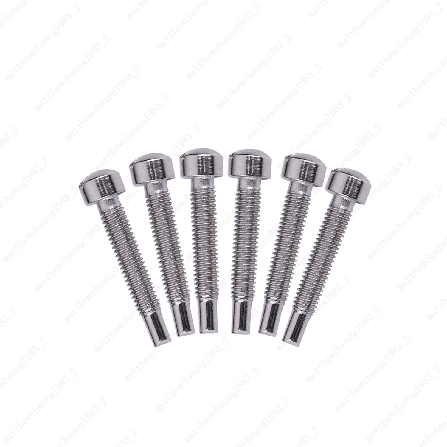 Set of 6 Electric Guitar Pole Piece Screws M3 x 21mm for Humbucker PAF P90