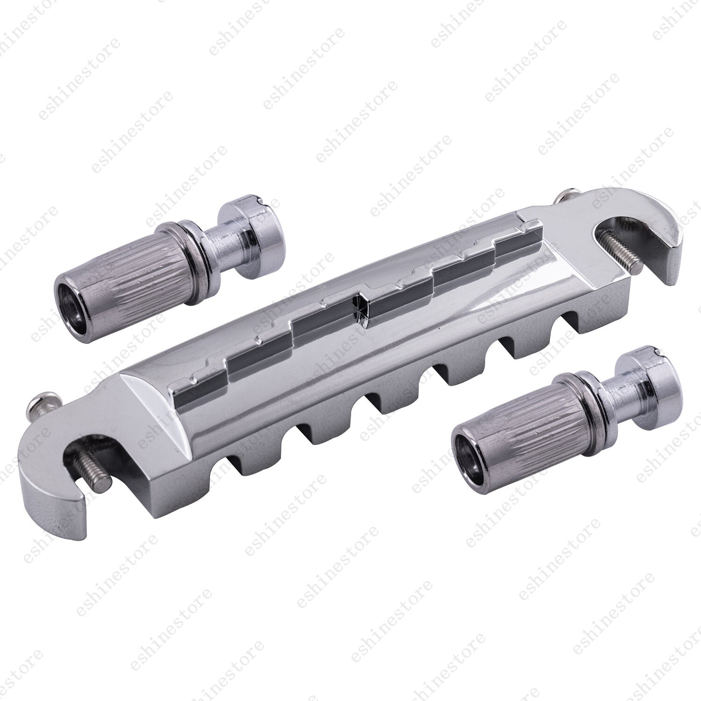 Electric Guitar Wrap Around Bridge Tailpiece for Les Paul LP Junior-Black&Chrome