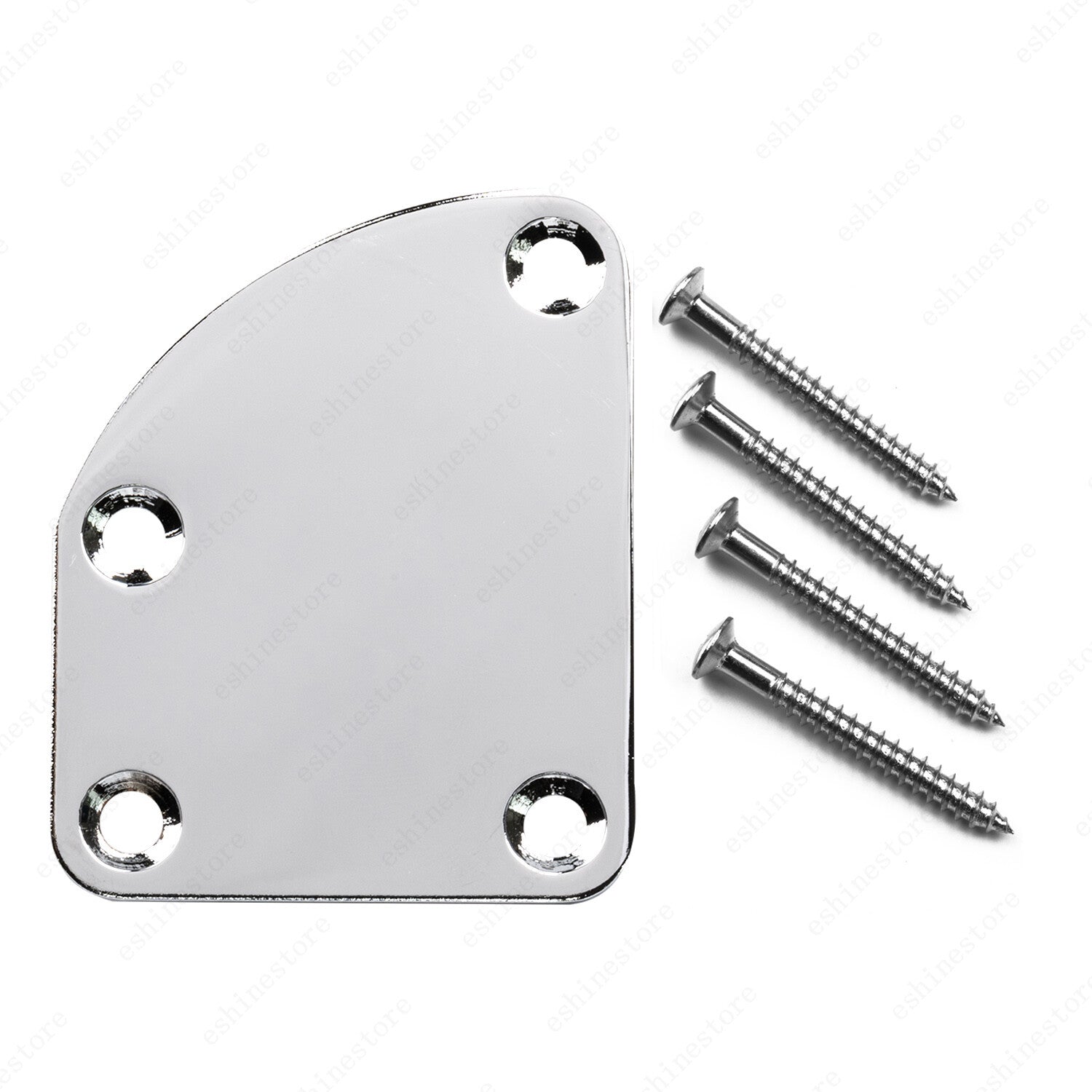 4 Holes Contoured Heel Neck Plate with Screws For Strat Tele Guitar Bass