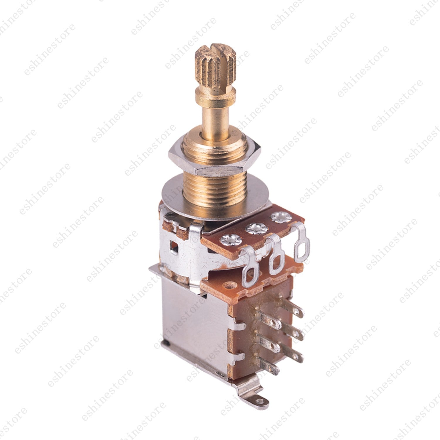 4x 18-Split Brass Long Shaft Pot Push-Push Switch A/B25/50K/ For Active Pickup
