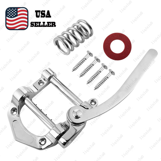 Chrome Electric Guitar Vibrato Bridge Tailpiece Fits Tele SG LP Style Body