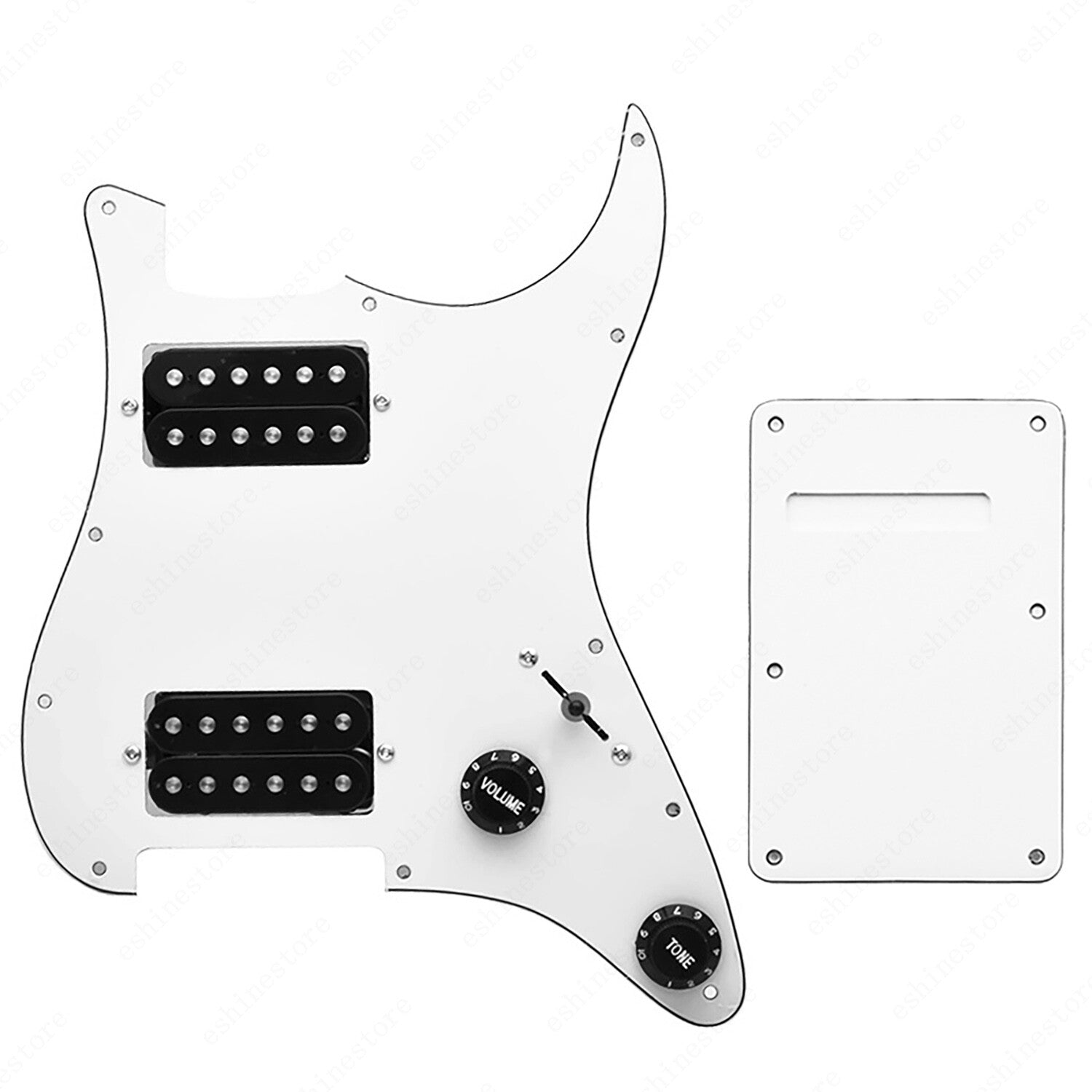 11 Hole Guitar HH Loaded Pickguard Set & Back Plate for SQ FENDER Stratocaster