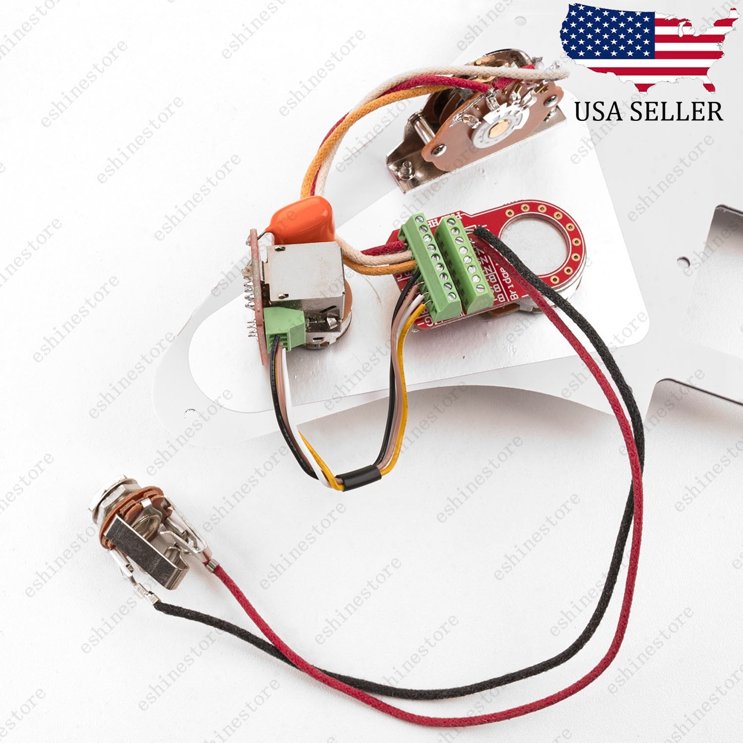 Solderless HH Wiring Harness Treble Bleed Circuit w/ Push-Push Coil Split for ST