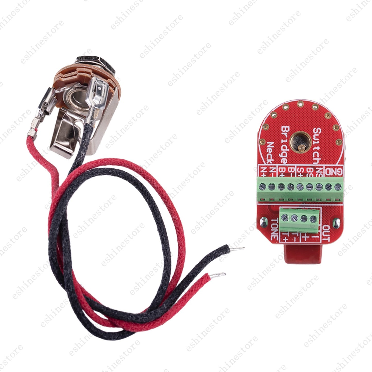 Solderless HH Wiring Harness Brass Shaft Pots Push-Push Coil Splitting for Strat