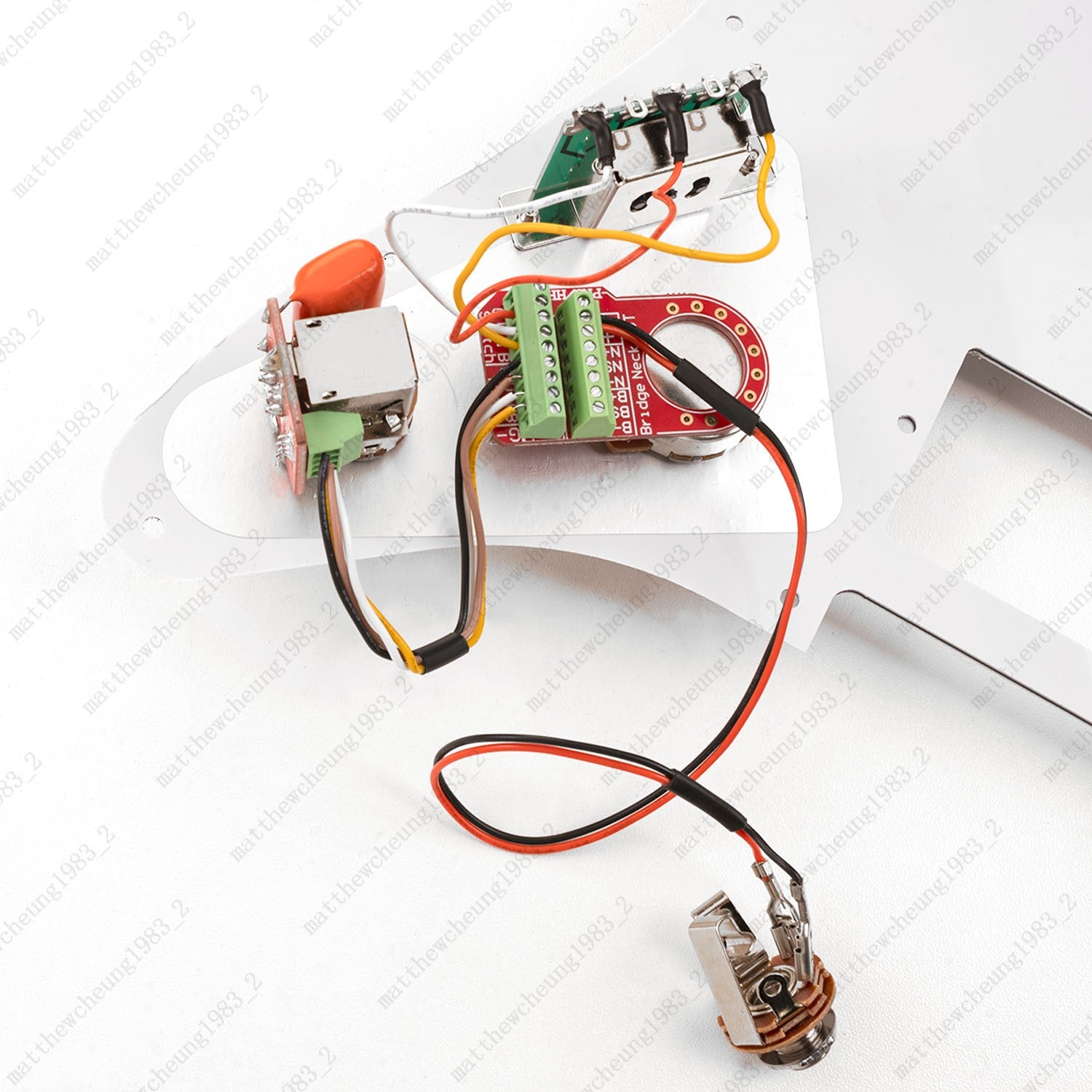 Solderless HH Wiring Harness 3-Way Switch + Push-Pull Coil Splitting for Strat
