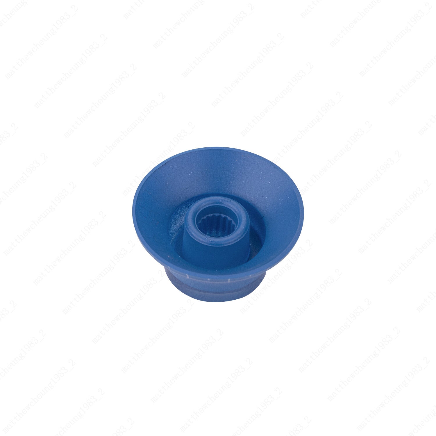 4x Blue White Bell Knobs 18 Fine Spline Top Hat 50s Knobs for SG Les Paul Guitar