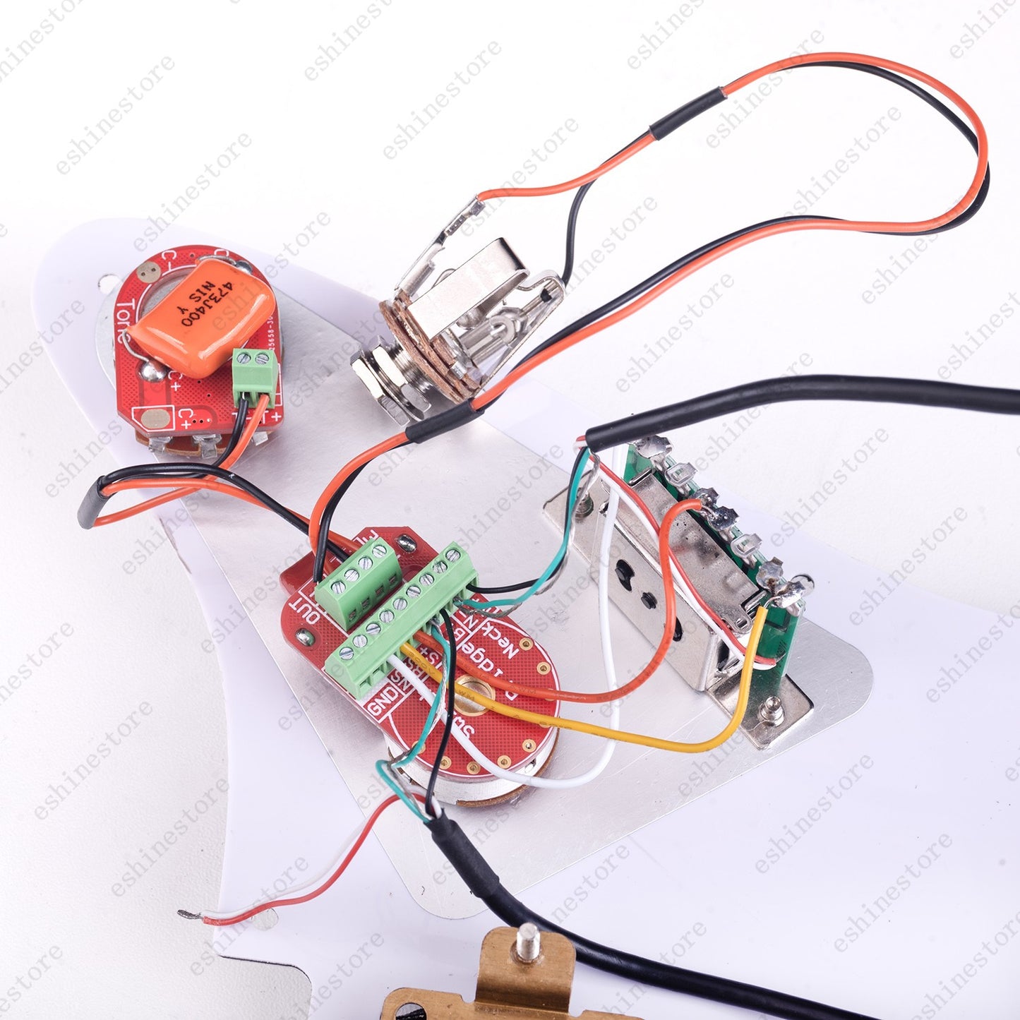 Solderless HH Wiring Harness Treble bleed Circuit with 3-Way Switch for Strat