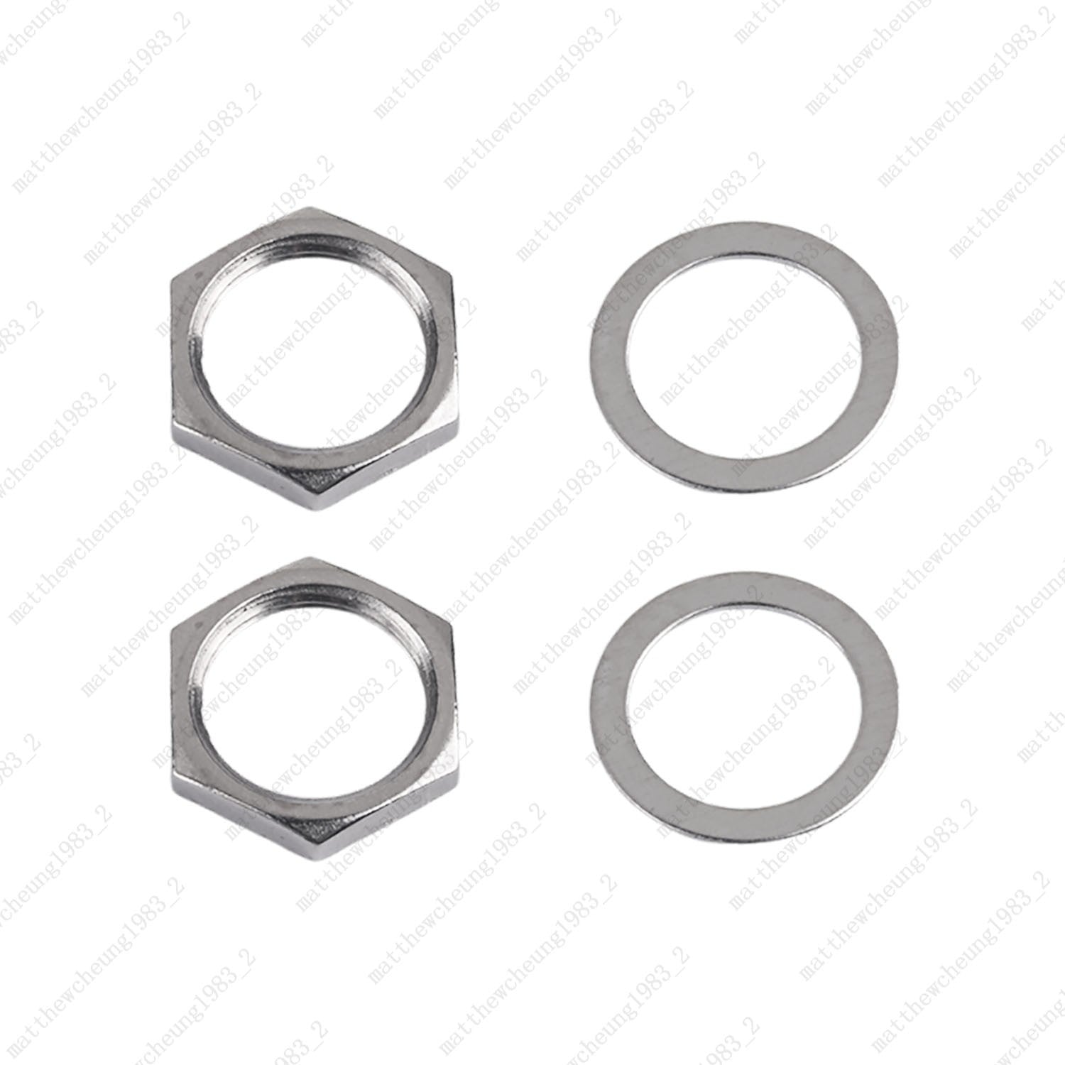 1/2/4pcs M12x0.75 Jack Socket Nut & Washer for Electric Guitar/Bass Replacement