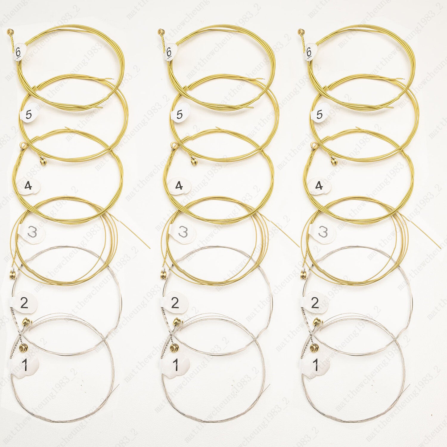1-3 Set of 6 Guitar Strings Replacement Steel String For Acoustic Guitar 1st-6th