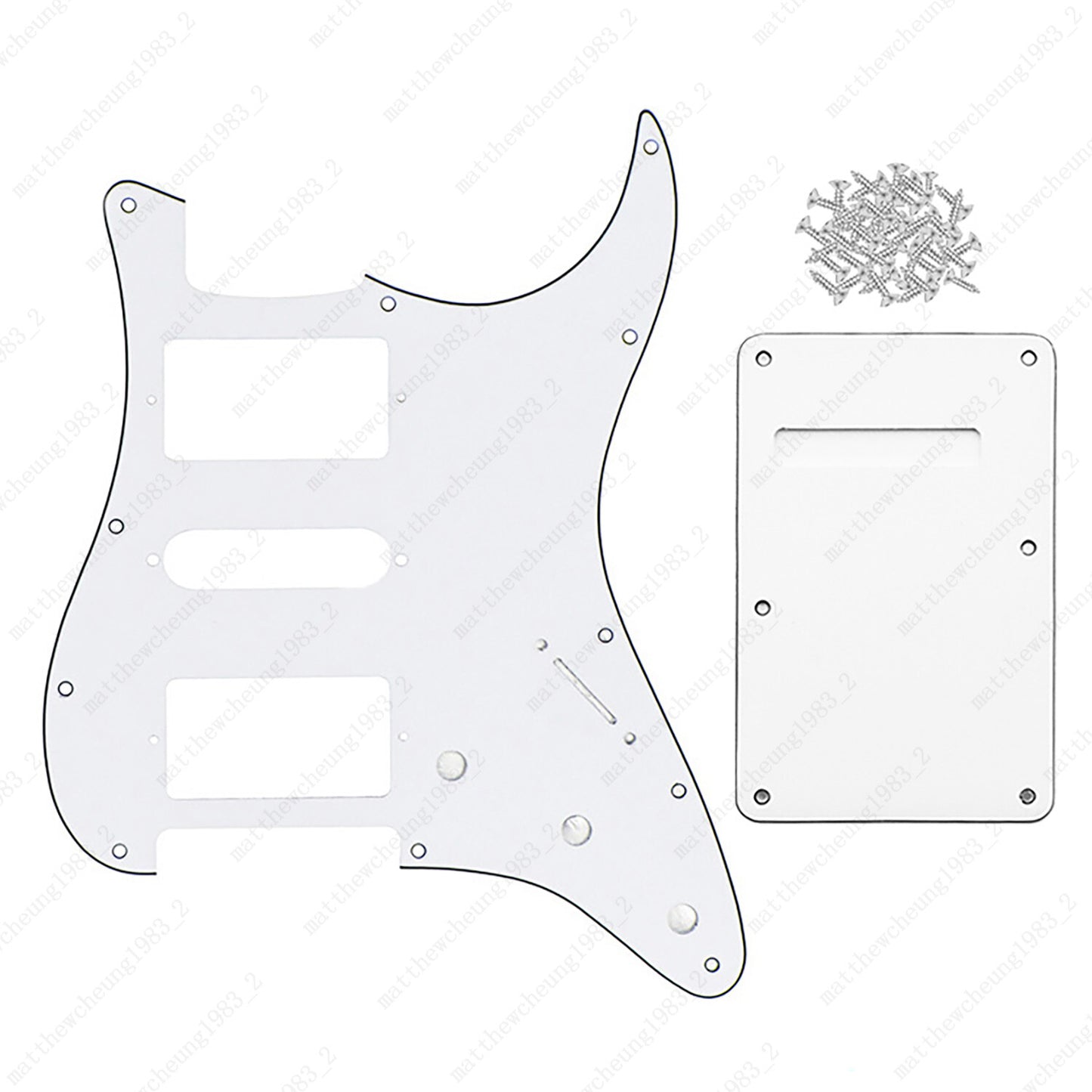 11 Hole HSH 3 Ply Guitar Pickguard & Back Plate Multi Colors For Stratocaster