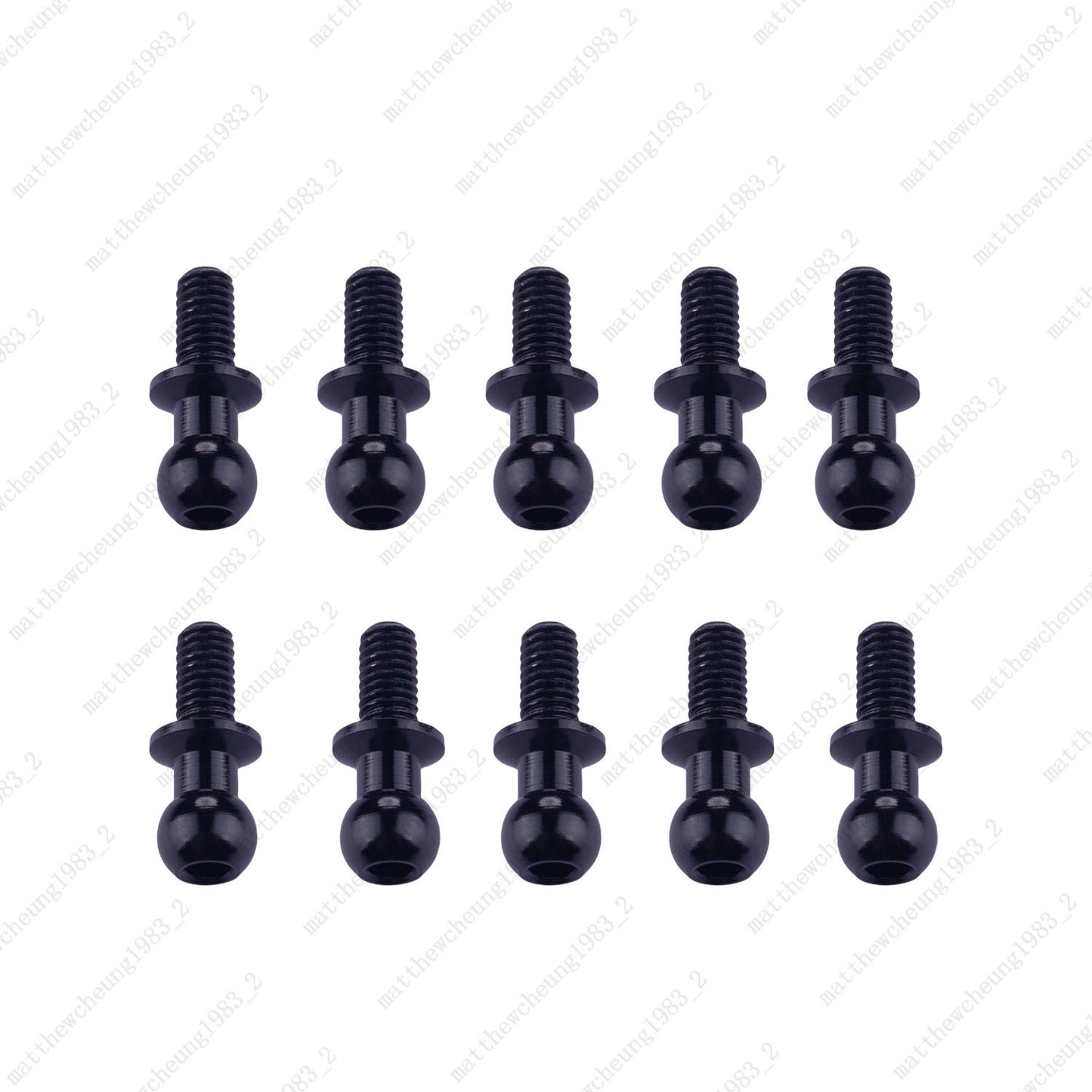 Upgrade Universal RC Pull Rod Ball Heads 10pcs-M3 Thread (Black/Gray/Pink/Blue)