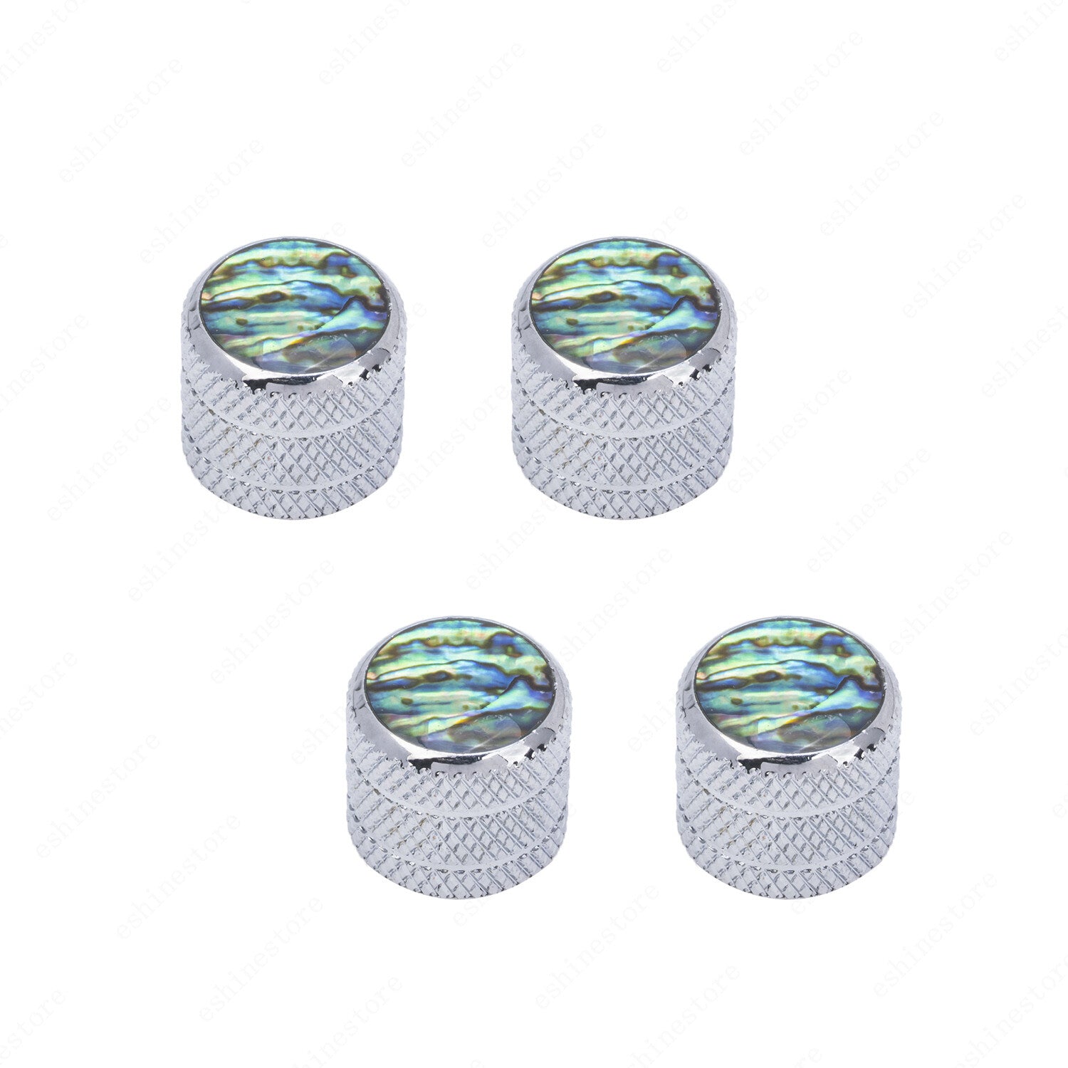 4 Pcs inlay Dome Metal Guitar 6mm Shaft Volume Tone Knobs For Les Paul SG