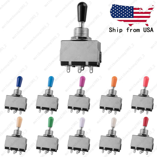 3-Position Metal Enclosed Pickup Selector Switch with Plastic Tip for EPI SG LP
