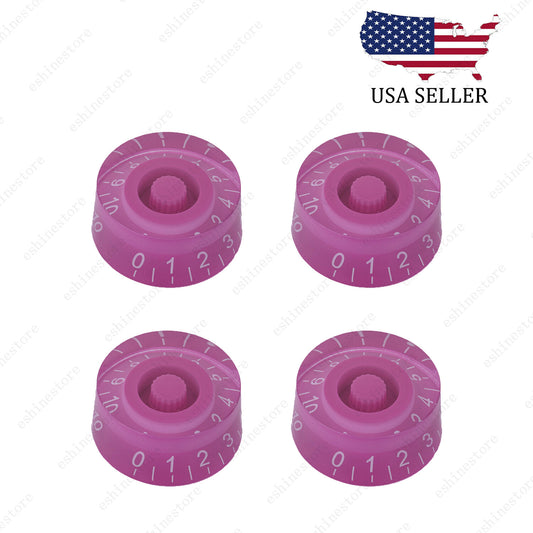 4 Pcs Purple Electirc Guitar Control Knobs Speed Dial Knobs for Les Paul SG