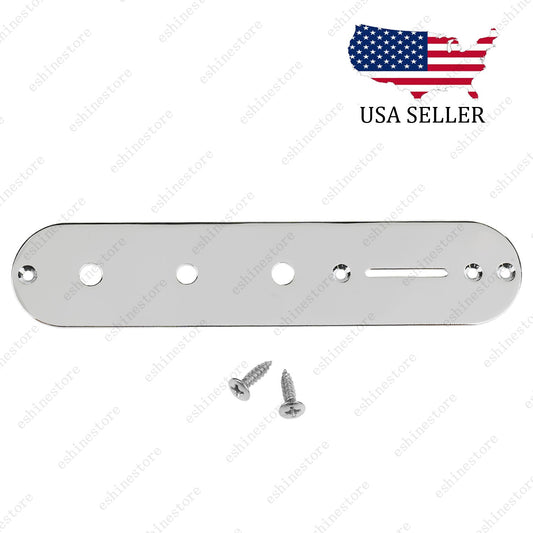 1 Piece Metal 3 Holes Chrome Electric Guitar Control Plate for Fender Telecater