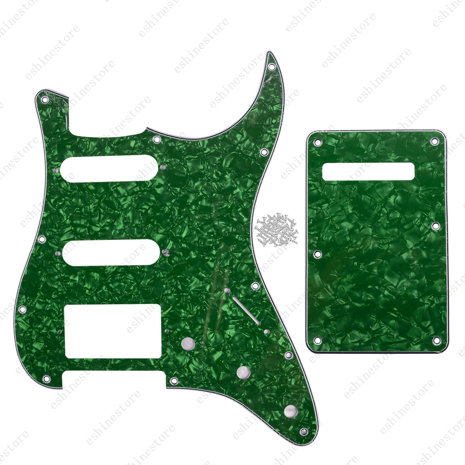 11 Hole SSH 3 Ply Guitar Pickguard & Back Plate For USA MIM FENDER Strat