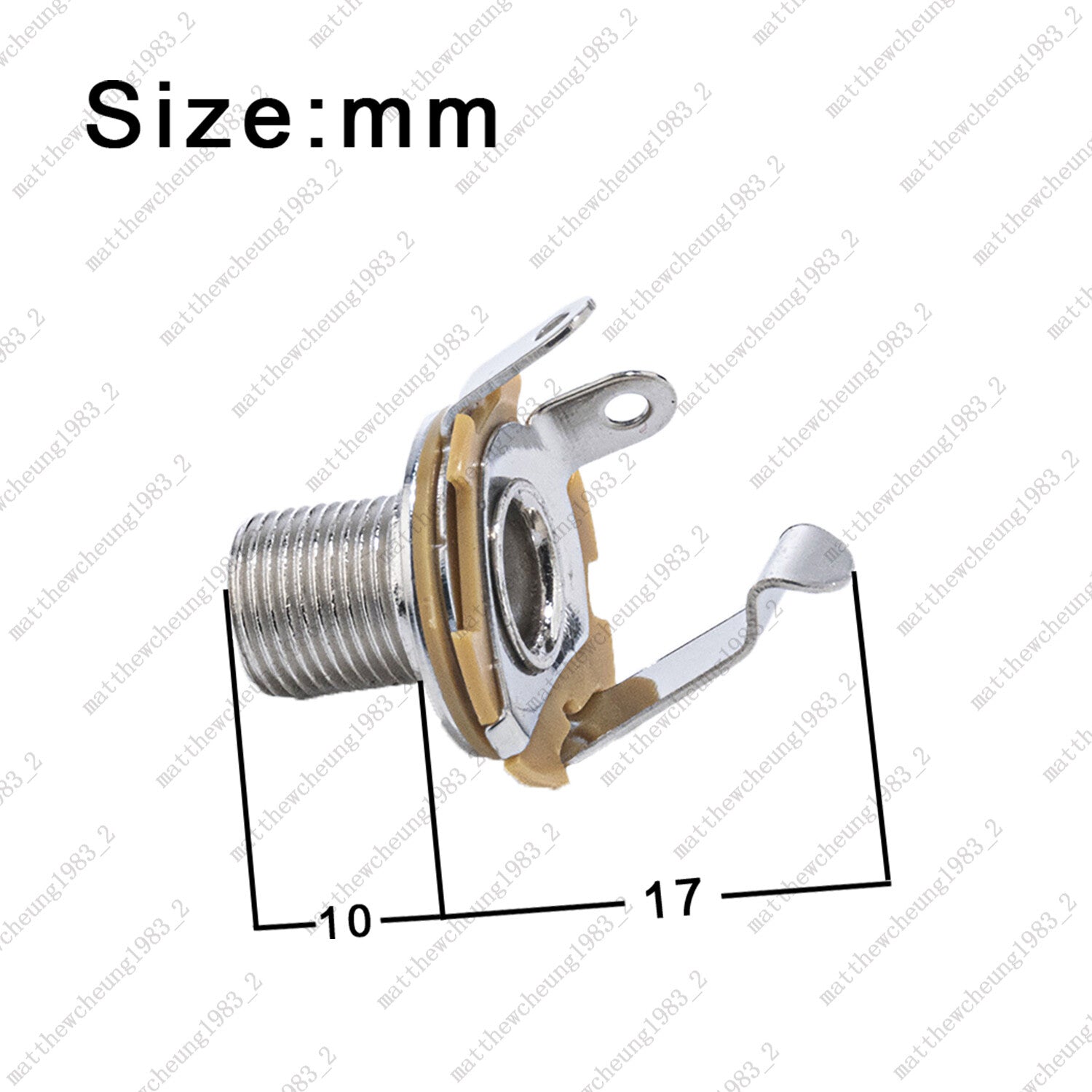 1 Pcs 1/4" 6.35mm Mono Input Output Jack Socket Electric Guitar Bass Audio