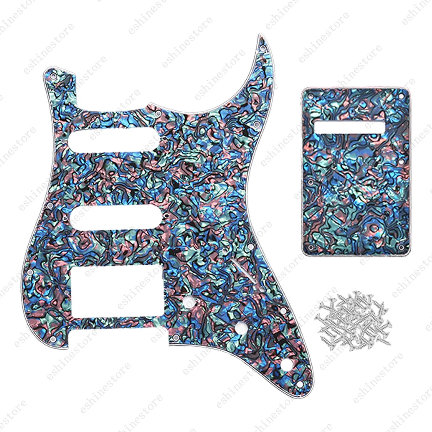 11 Hole SSH 3 Ply Guitar Pickguard & Back Plate Multi Colors For Stratocaster