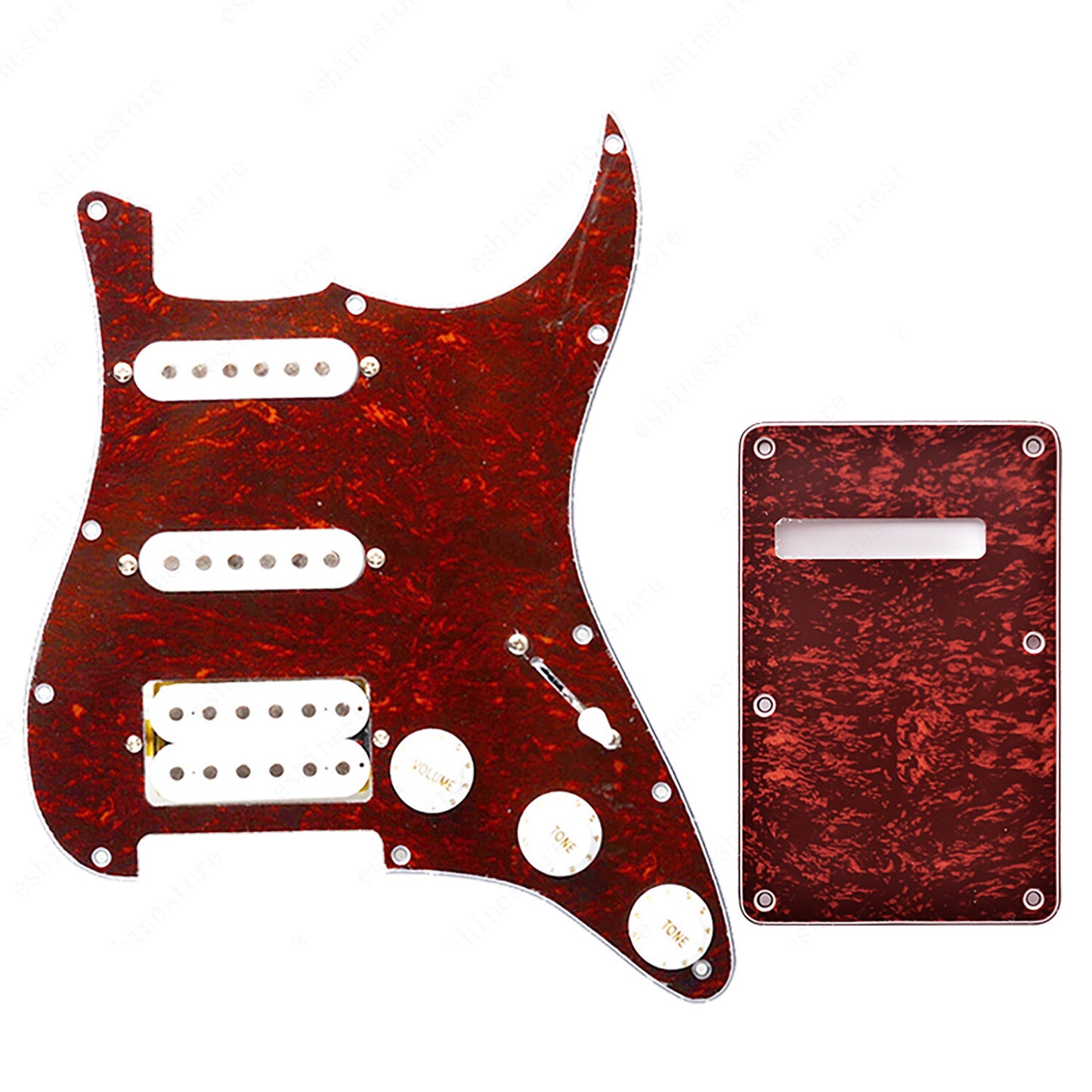 11 Hole Guitar SSH Loaded Pickguard Set & Back Plate For SQ FENDER Stratocaster