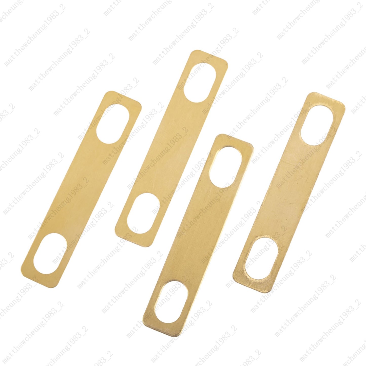 4 Pieces Guitar Neck Shims Brass Shims for Guitar and Bass Bolt-on Neck Repair