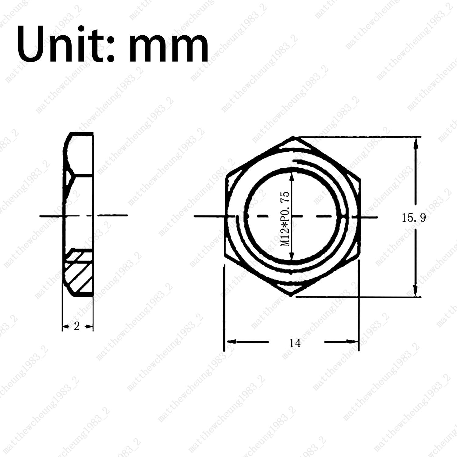 1/2/4pcs M12x0.75 Jack Socket Nut & Washer for Electric Guitar/Bass Replacement