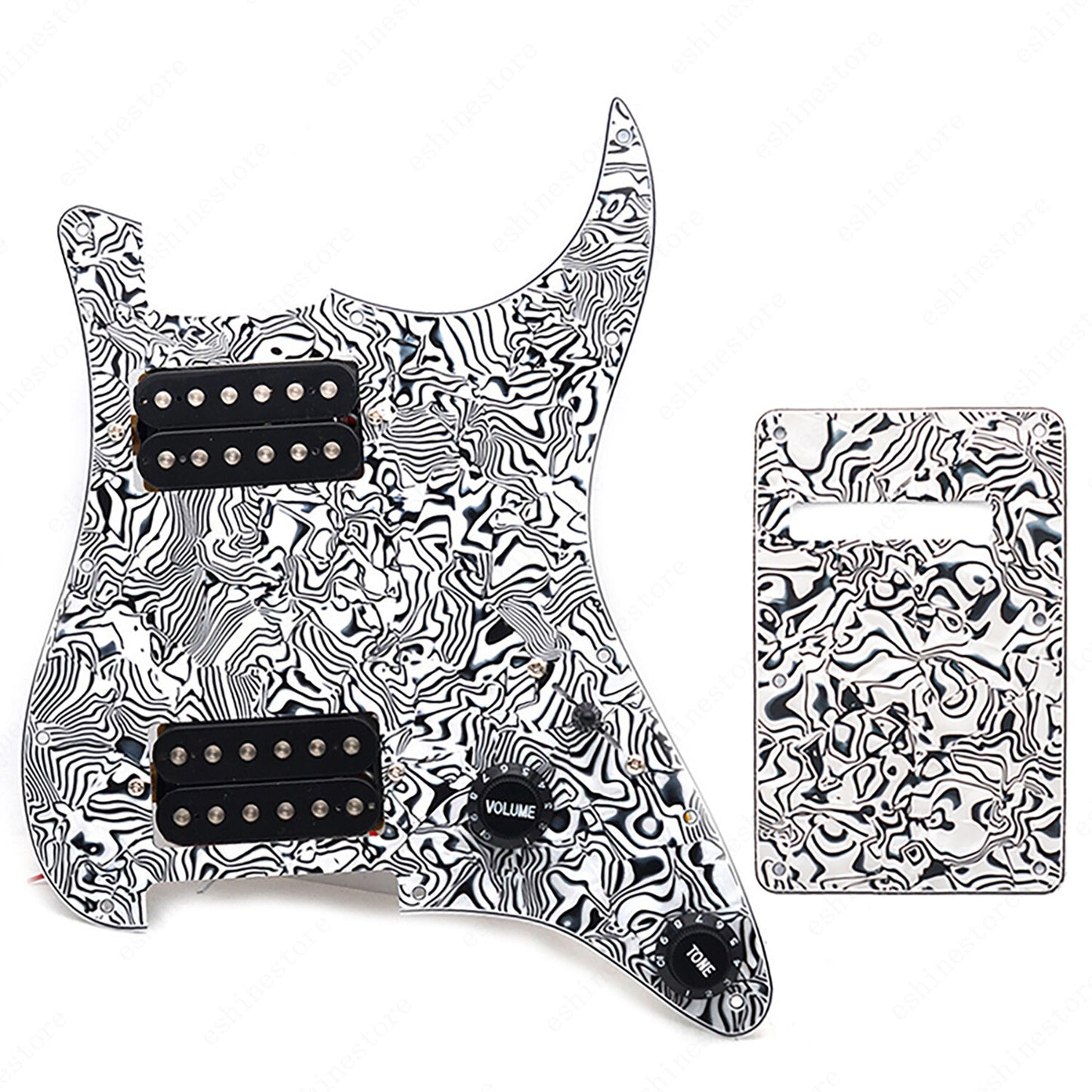 11 Hole Guitar HH Loaded Pickguard Set & Back Plate for SQ FENDER Stratocaster