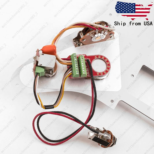 Solderless HH Wiring Harness 3-Way Switch + Push-Push Tone Coil Split for Strat