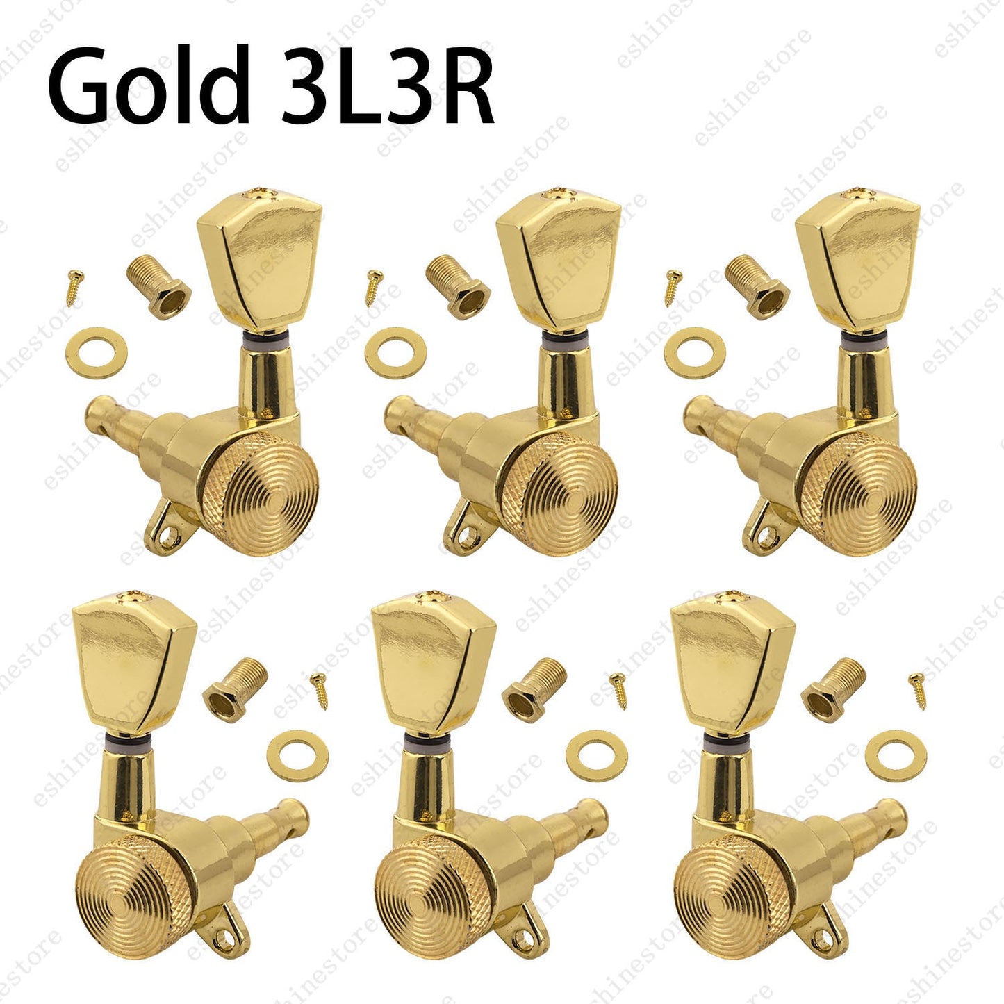 Electric Guitar Locking Tuners Tuning Pegs Machine Heads 1:18 L/R Inline