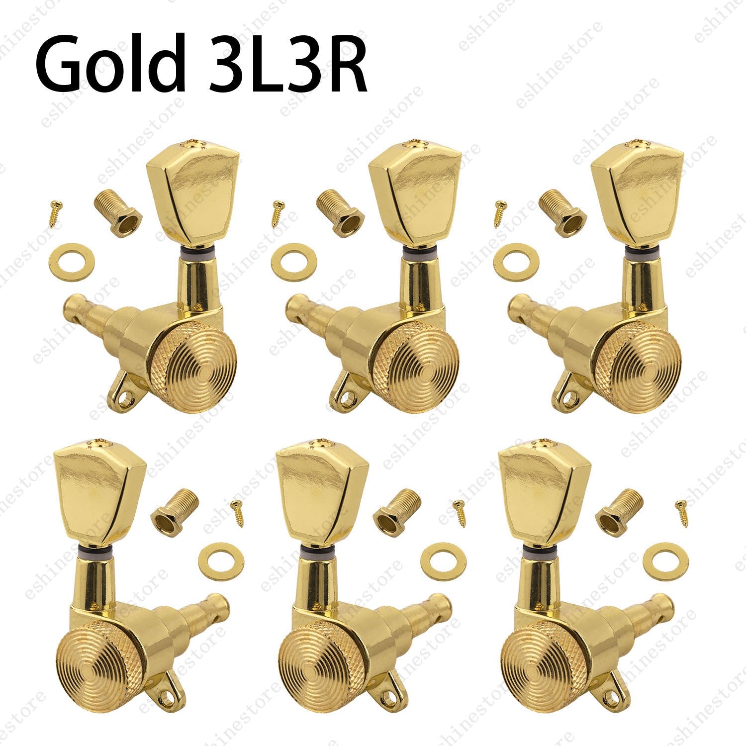 Electric Guitar Locking Tuners Tuning Pegs Machine Heads 1:18 L/R Inline