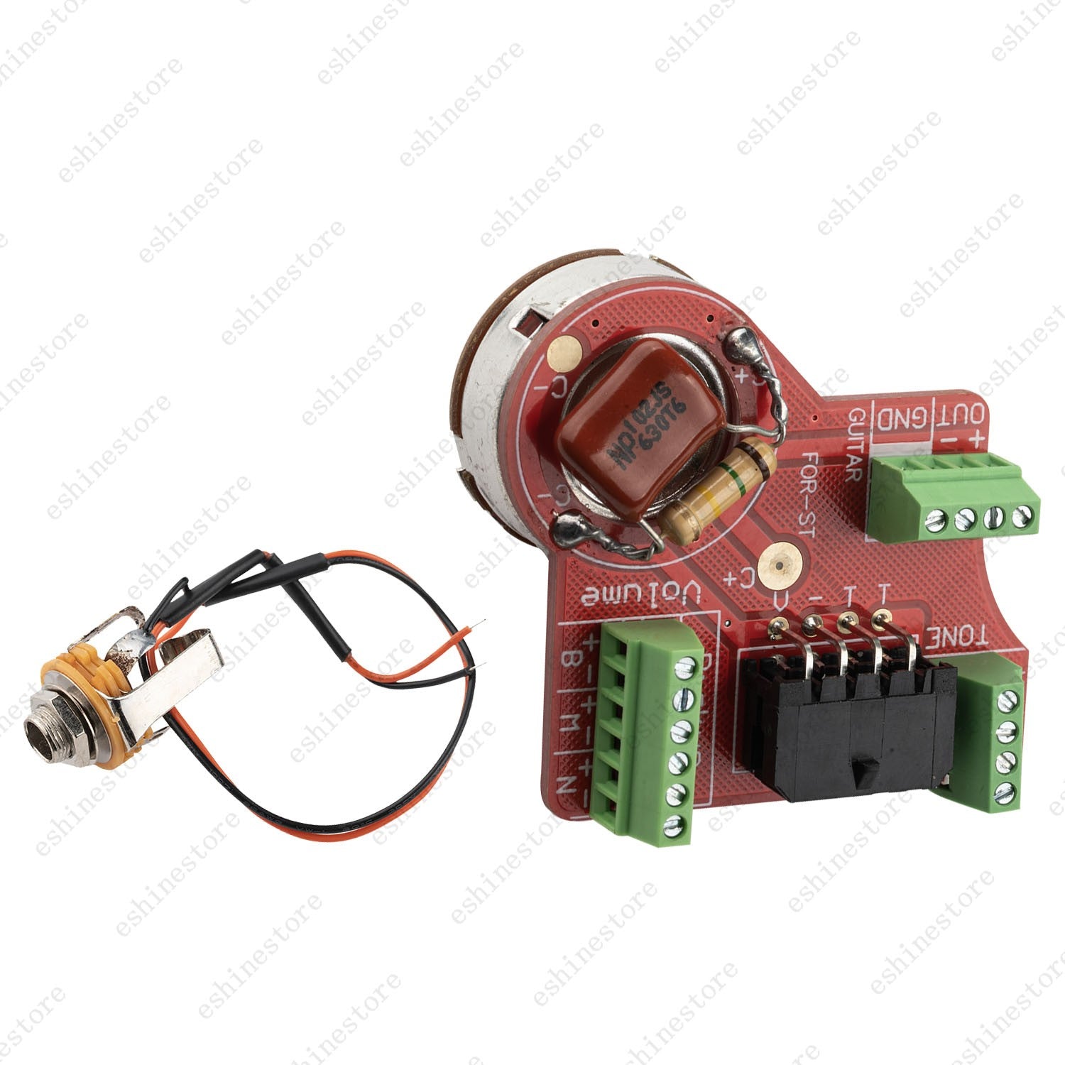 Solderless Custom Dual Tone Wiring Harness-Brass shaft Pot For Stratocaster