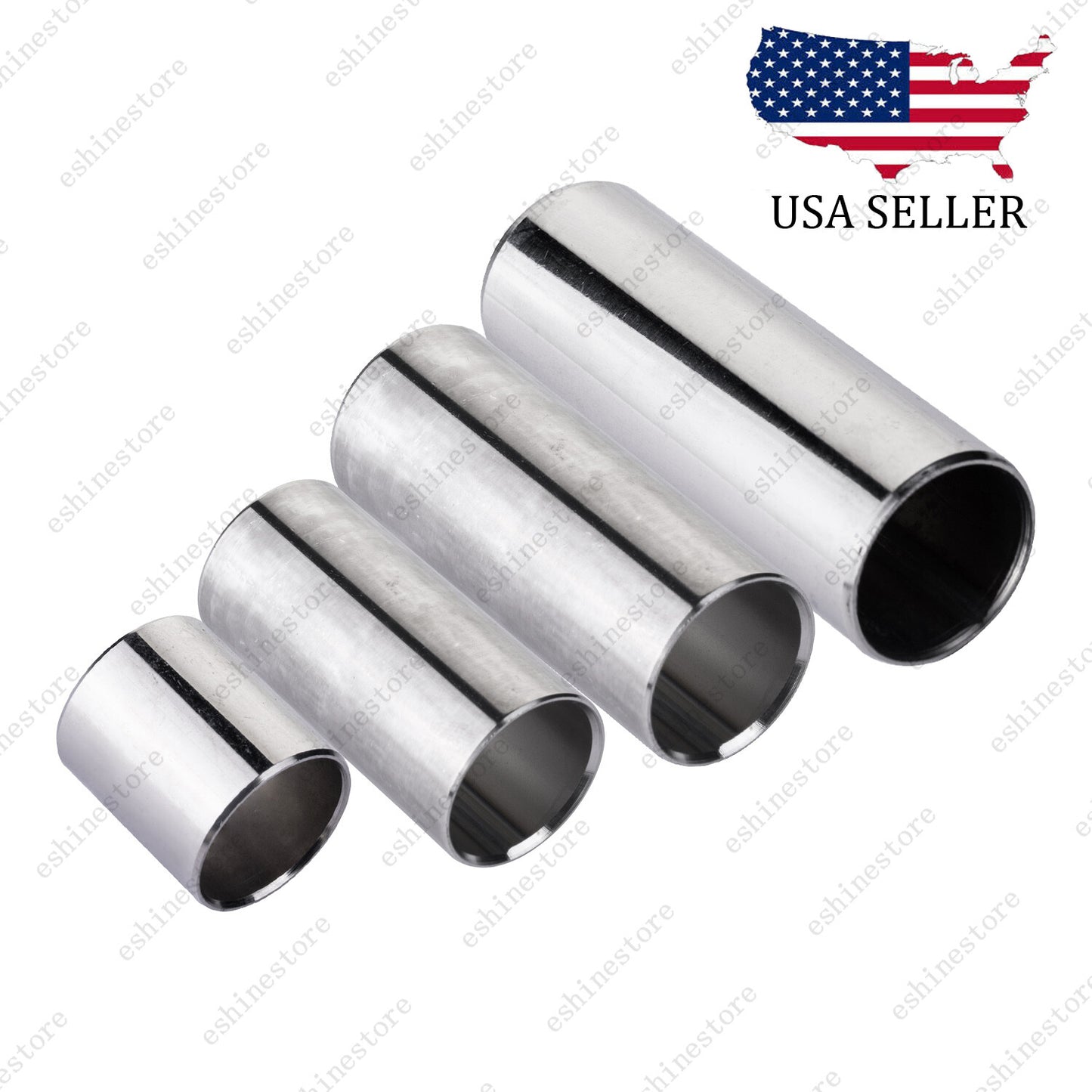 28/51/60/70mm Stainless Steel Cylinder Tube Guitar Slide Tone Bar Accessory