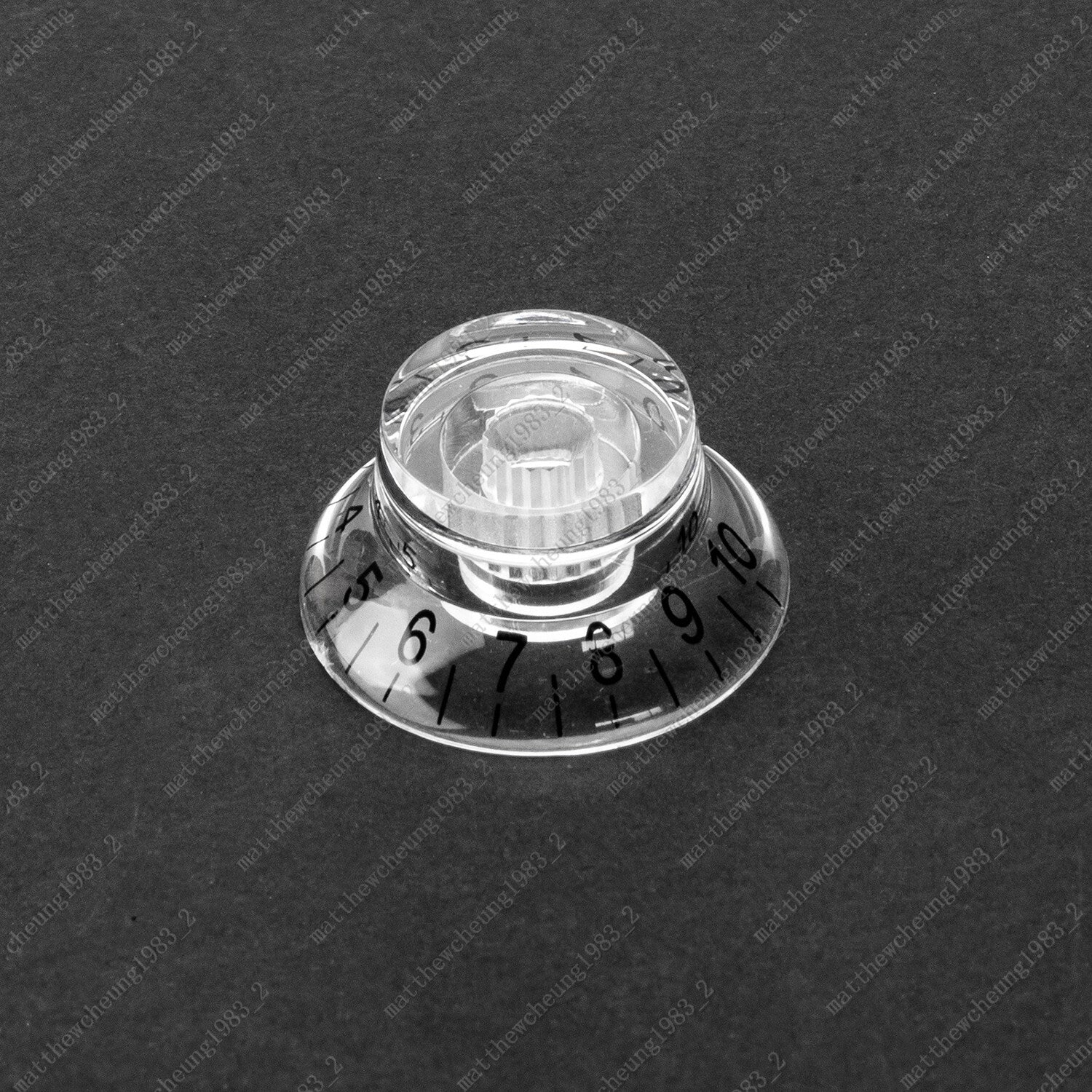4x Electric Guitar Control Knobs Clear Speed Top Hat Bell Knobs Fits SG Les Paul