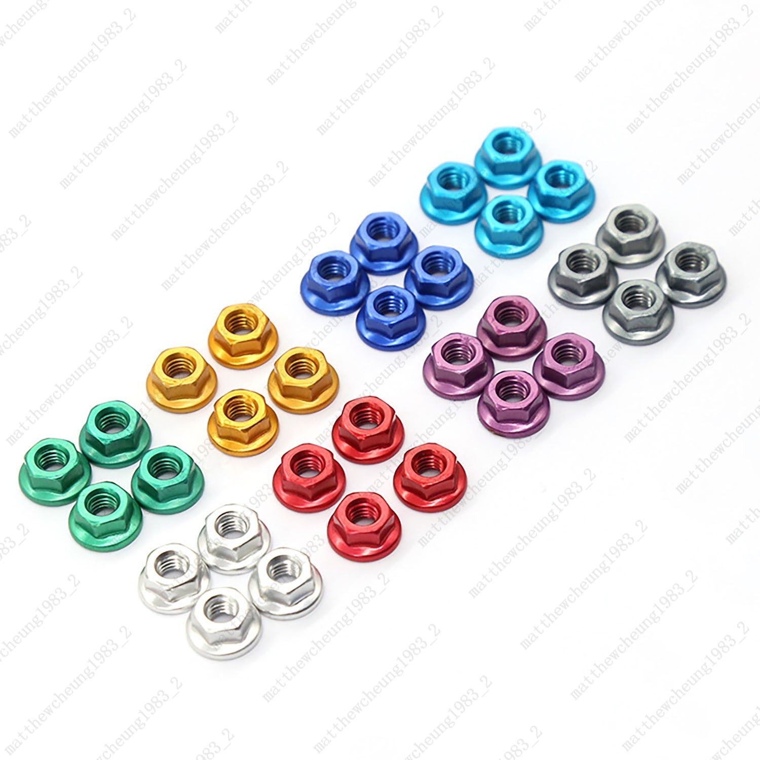 4pcs 8-Color M4 Flange Nuts - 1:10 RC Car Premium Upgrade Replacement