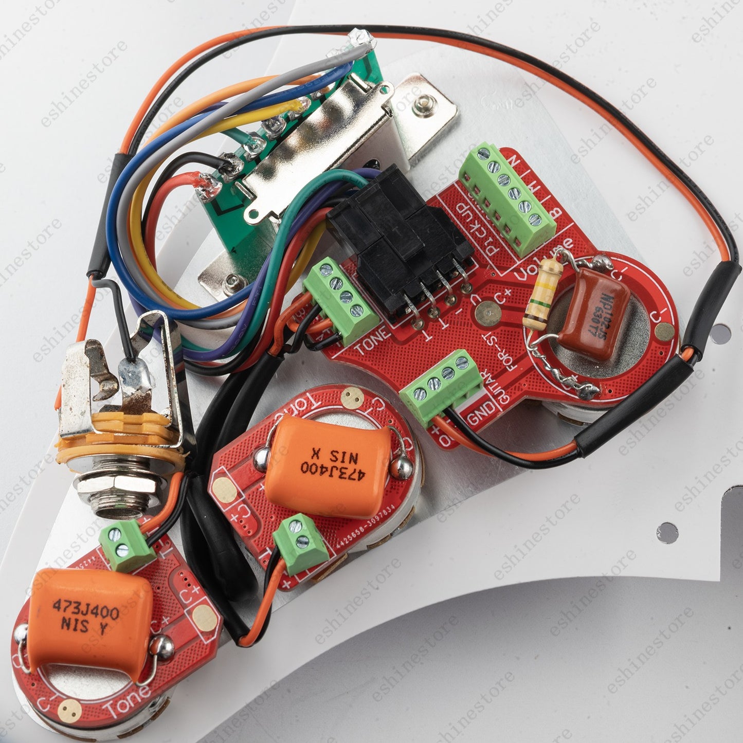 Solderless Custom Dual Tone Wiring Harness Treble Bleed Circuit For Fender SQ