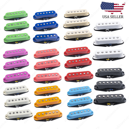 3 PCS SSS Single Coil Ceramic Pickup Set For ST Strat Guitar Mulit Colors