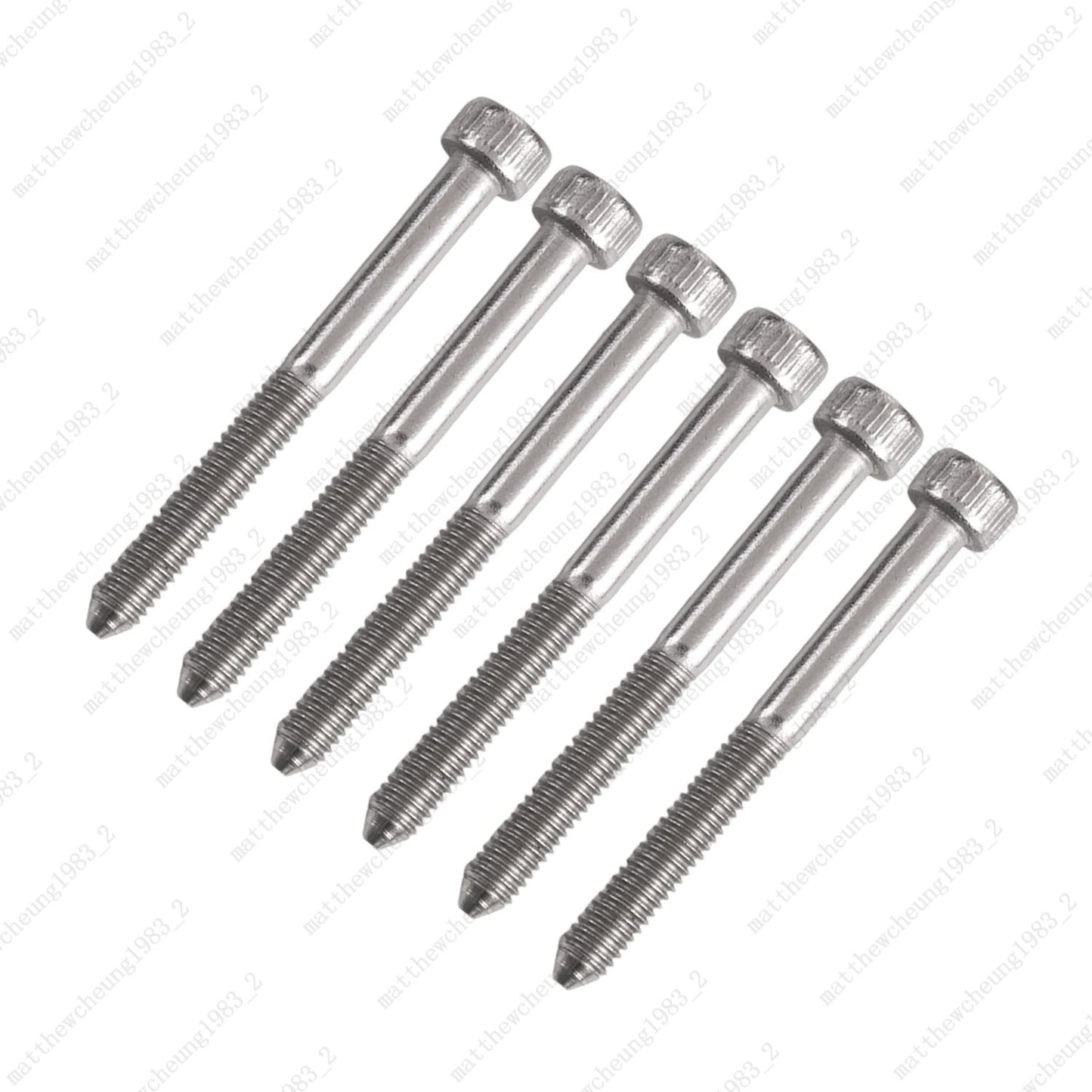 6pcs Chrome Guitar Double Locking Tremolo Bridge Saddles Screws for Floyd Rose