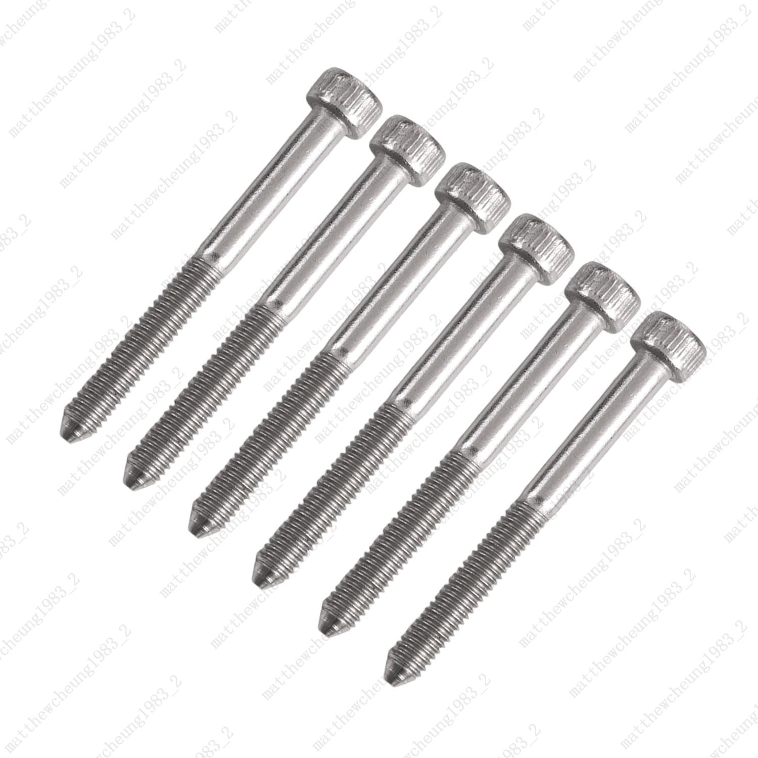 6pcs Chrome Guitar Double Locking Tremolo Bridge Saddles Screws for Floyd Rose