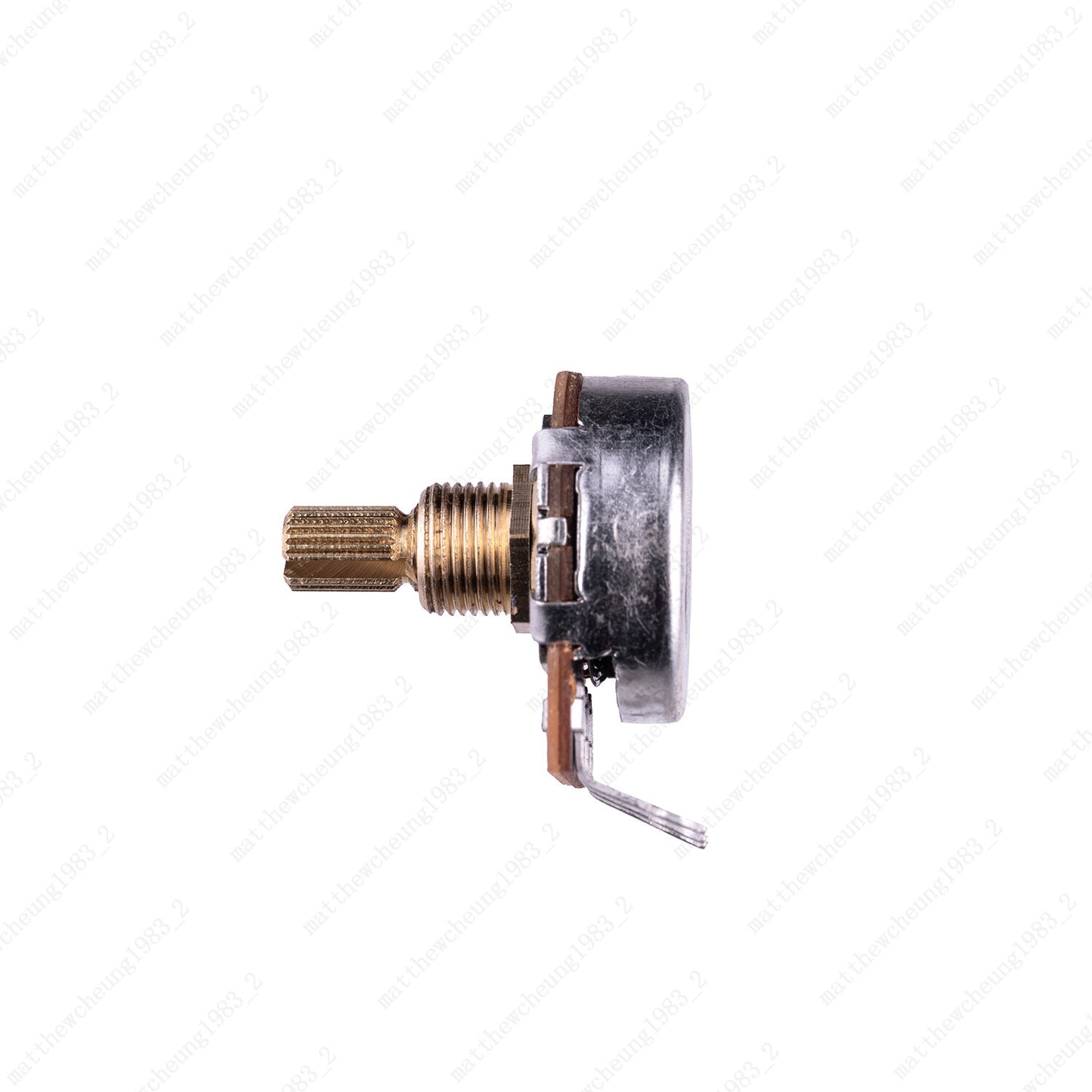 A/B 250K/500K Guitar Potentiometers Brass 15mm Short Shaft Pot US 24 Spline Fine